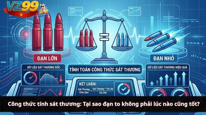 Công thức tính sát thương: Tại sao đạn to không phải lúc nào cũng tốt?