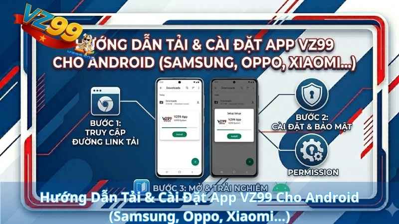 Hướng Dẫn Tải & Cài Đặt App VZ99 Cho Android (Samsung, Oppo, Xiaomi...)
