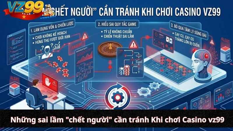 Những sai lầm "chết người" cần tránh Khi chơi Casino vz99